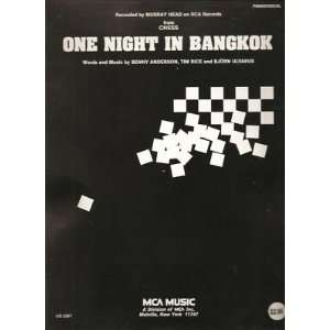  Sheet Music One Night In Bangkok Murray Head 178 