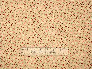   Engelbreit Kitchen Capers Red Cherry Cherries #45544 E Cotton Fabric