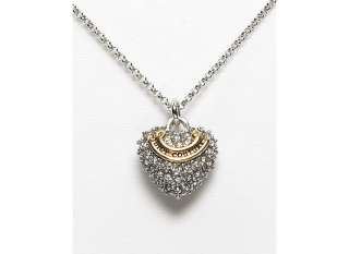 Juicy Couture Pave Heart Wish Necklace, 15L   Necklaces   Jewelry 