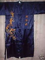 Japanese Kimono Dressing Gown Dragon NAVY Men Women NEW  