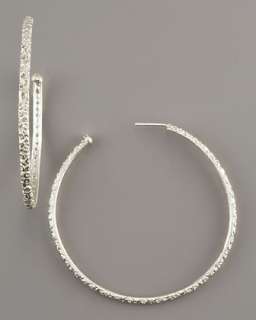 Inspired Silver Hoop Earrings  