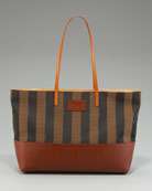 Fendi Striped Zucca Tote   