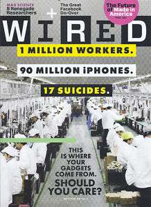 WIRED Magazine iPHONE FACTORY RESEARCHERS FACEBOOK  