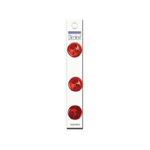  RED 3/4  BUTTONS SLIMLINE I 