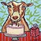 goat birthday ceramic FARM ANIMAL art tile COASTER