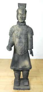 TERRACOTTA WARRIOR Chinese Ceramic Xian Replica Soldier Statue 4ft 