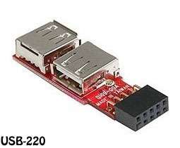 Motherboard 10Pin Header (2X5) to 2 USB 2.0 A Type Port  