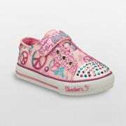 Skechers Twinkle Toes Shuffles Jazzy Girl Light Up Shoes   Toddler 