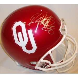 Roy Williams Signed Helmet   Replica Oklahoma