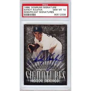 Sandy Koufax Autographed 1998 Donruss Signature Card PSA Slabbed 10 