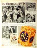 1937 Ritz Crackers Halloween Pirate National Biscuit AD  