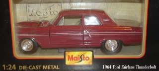 1964 Ford Thunderbolt 427 Maroon Die Cast Model 1/24 Maisto #31957 