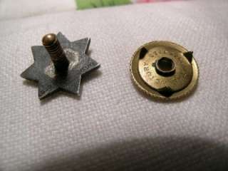   Sterling & 14K GOLD CALIFORNIA DIVISION OF FORESTRY 7 POINT STAR PIN