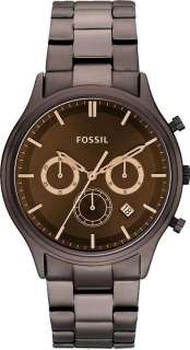 Fossil Chocolate Ansel Stainless Ladys Watch FS4670 NEW Low Inter 