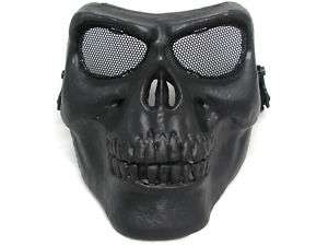 FearDeath Skull Airsoft Full Face Protect Safe Mask BK  