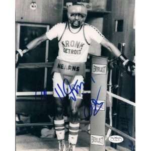  Thomas Hearns Autographed Picture   with hitman 