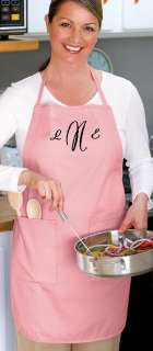 PINK APRON CHEF COOK PERSONALIZED KITCHEN GIFT HOLIDAY  