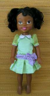   Tiana Princess & the Frog Toddler 16 Doll Toy Purple Sash  