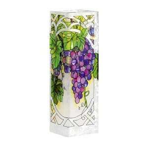   Painted Stained Glass Tiffany Style Vase By Joan Baker