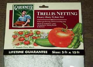Trellis Garden Netting by Gardeneer 5x15 ft   White  