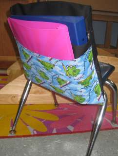 Chair Pocket Seat Desk Sack *READING IS COOL* 2 POCKETS ORGANIZE FOR 
