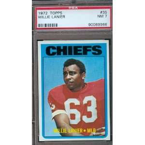  1972 Topps #35 Willie Lanier Kansas City Chiefs Football 