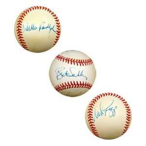  Wade Boggs & Willie Randolph Autographed Baseball Sports 