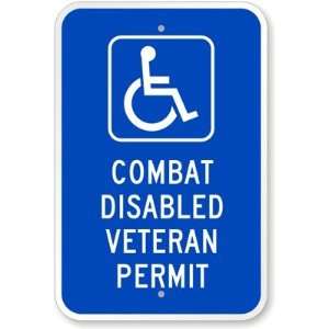 Combat Disabled Veteran Permit (with Handicap Graphic) High Intensity 