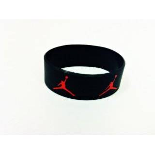 Michael Jordan Sport Silicone Wristband Bracelet   BLACK /RED Jumpman 