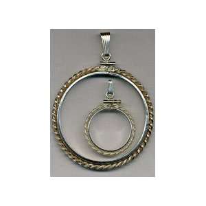   Coin Necklace Bezel / Pendant (Silver Dollar Size)