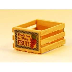  Dollhouse Miniature Wood Crate With a Vintage Fruit Lable 