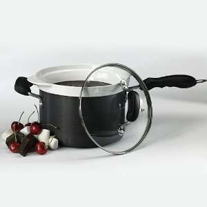   Quart Covered Saucepan with Ceramic Double Boiler