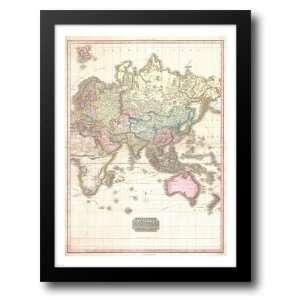  1818 Pinkerton Map of the Eastern Hemisphere 22x28 Framed 