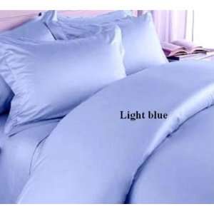   TC QUEEN LIGHT BLUE SOLID Egyptain Cotton Sheet Set