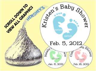 324 BABY SHOWER FAVORS HERSHEY KISS LABELS  
