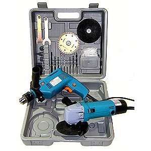  2 Pcs Electric Tool Kit   Hammer DrillGrinder