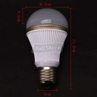 E27 5W 85 265V 500LM High Power Super Bright White LED Globe Lamp 
