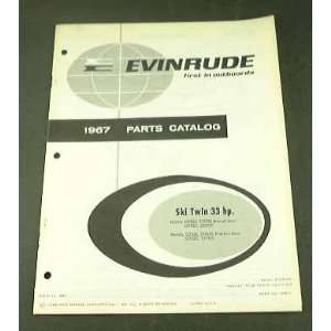  1967 67 EVINRUDE 33 SKI TWIN Boat Motor PARTS Catalog 