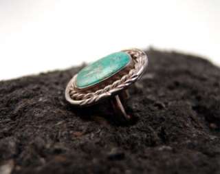 OLD Navajo Indian Turquoise Ring Sterling Size 6.5 NEW  