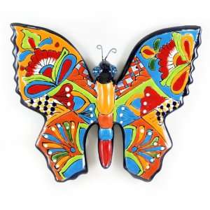  Mexican Talavera Butterfly   Wall Art   12 Wingspan 