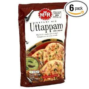 MTR Uttappam Mix (Pan Cake Mix), 17.64 Ounce Pouches (Pack of 6 