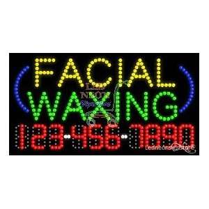  Facial Waxing LED Sign 17 inch tall x 32 inch wide x 3.5 