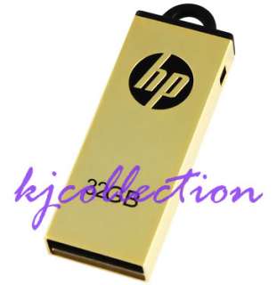 HP 32G 32GB USB Flash Drives Pen Disk Strap v225w GOLD  