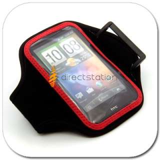 Red Armband Case Pouch Arm Band Sprint HTC EVO Shift 4G  