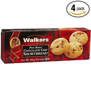 Walkers Shortbread Chocolate Chip, 4.4 Ounce (Pack of 4)  