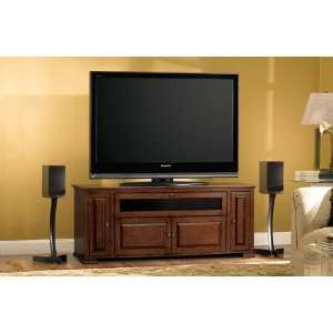   Finish Wood Home Entertainment Cabinet For Flat Panel TVs Up To 65