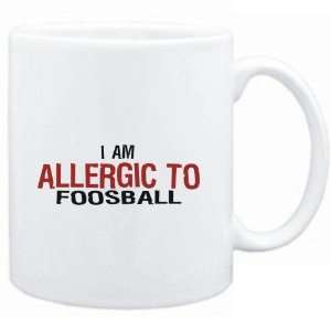    Mug White  ALLERGIC TO Foosball  Sports