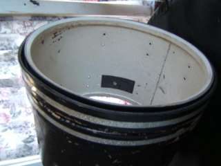 1966 LUDWIG BLACK DUCO 18x14 BASS DRUM SHELL w/2 HOOPS  