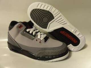 Nike Air Jordan 3 Stealth Grey Sneakers Kids GS Sz 7  