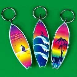 12 Surfboard Keychains Luau Party Favors Key Chains Lot  